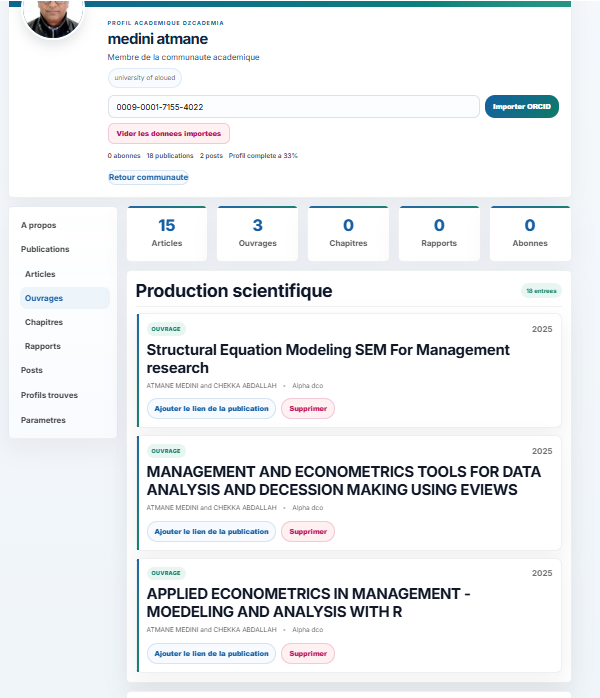 Publication de medini atmane